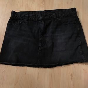 Black denim skirt free people